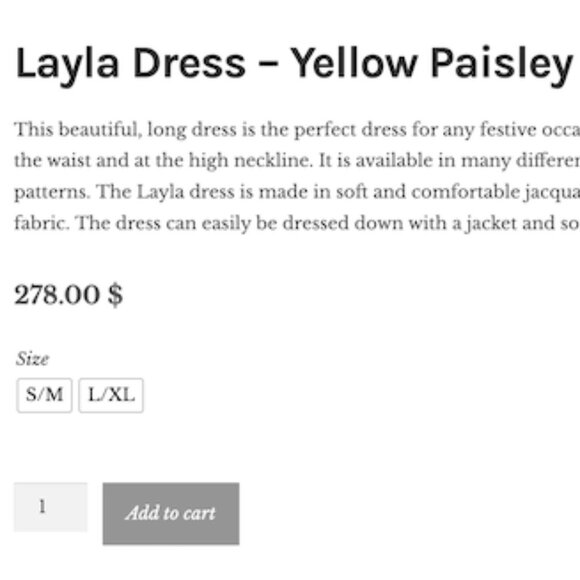 NWT!! Karmania Layla Maxi Dress in Yellow Paisley Jacquard - Gorgeous and Chic! - Picture 3 of 3